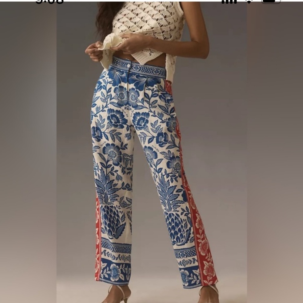 *SOLD* Farm Rio 100% linen pants